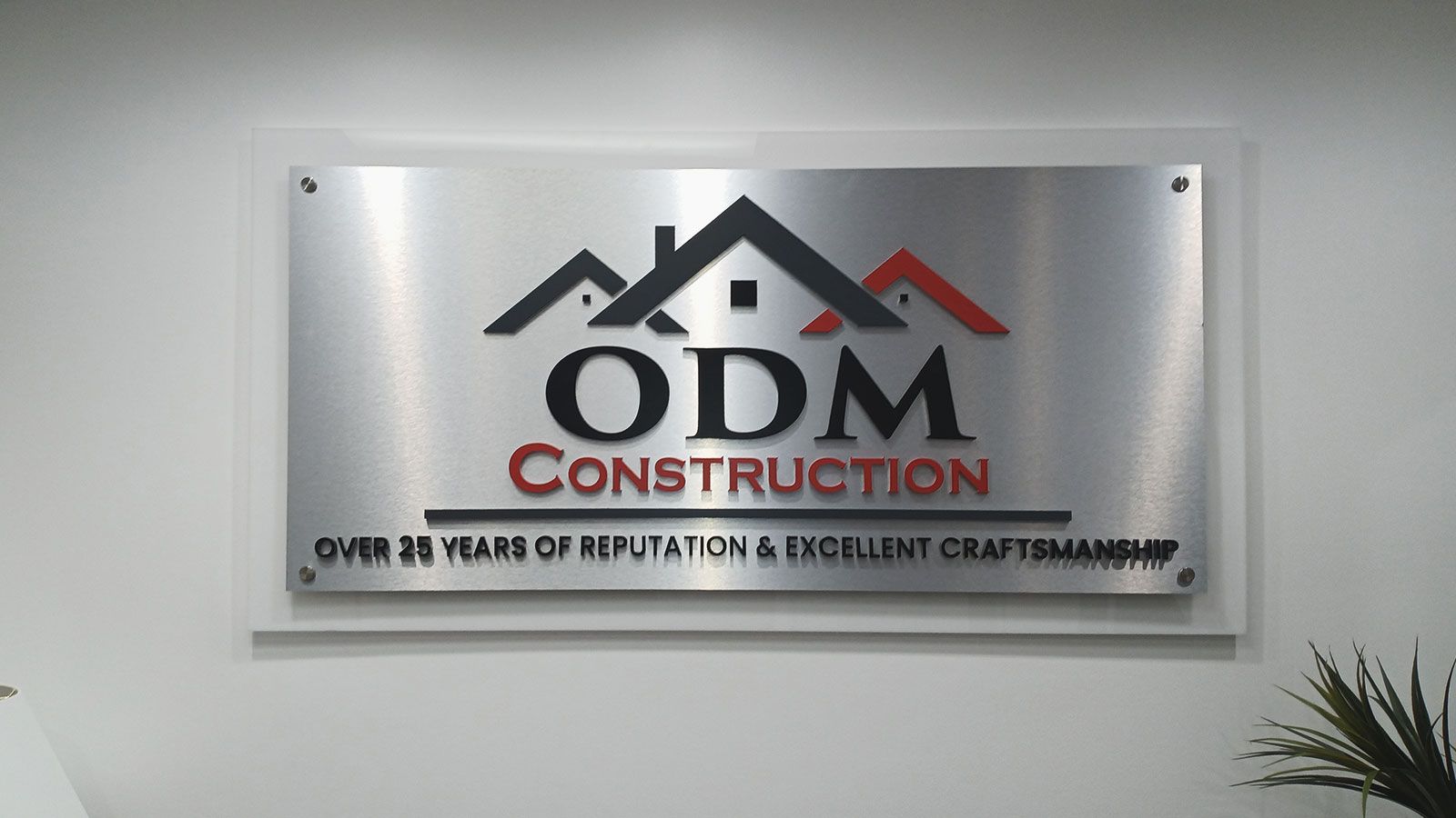 ODM Construction dibond nameplate