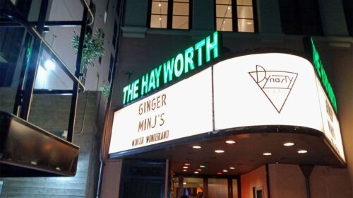 The Hayworth theater sign repair