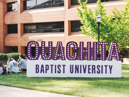 Ouachita Baptist University with custom marquee letters made of aluminum and acrylic - 2