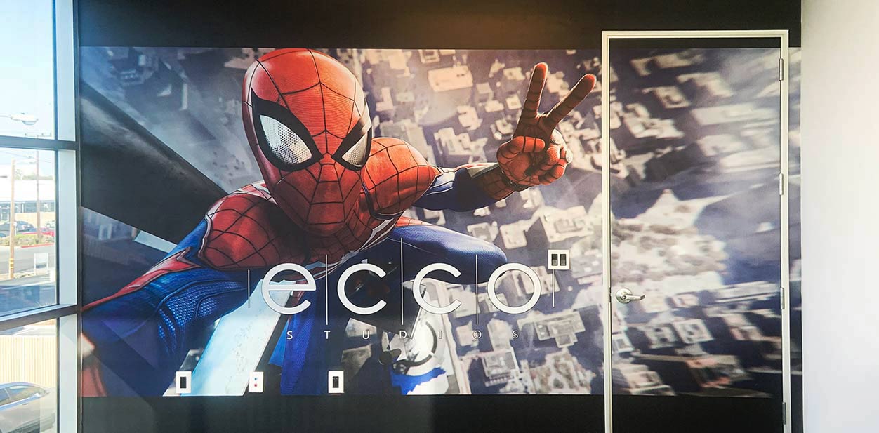 Ecco Studio wall adhesive featuring Spider Man's character