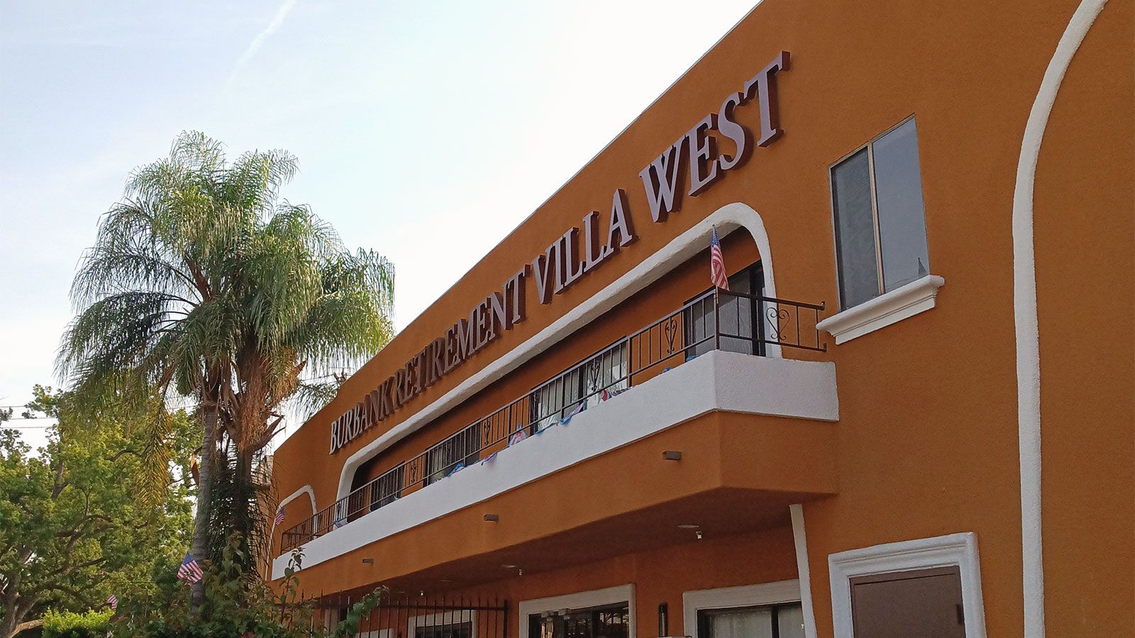 Burbank Retirement Villa Backlit letters