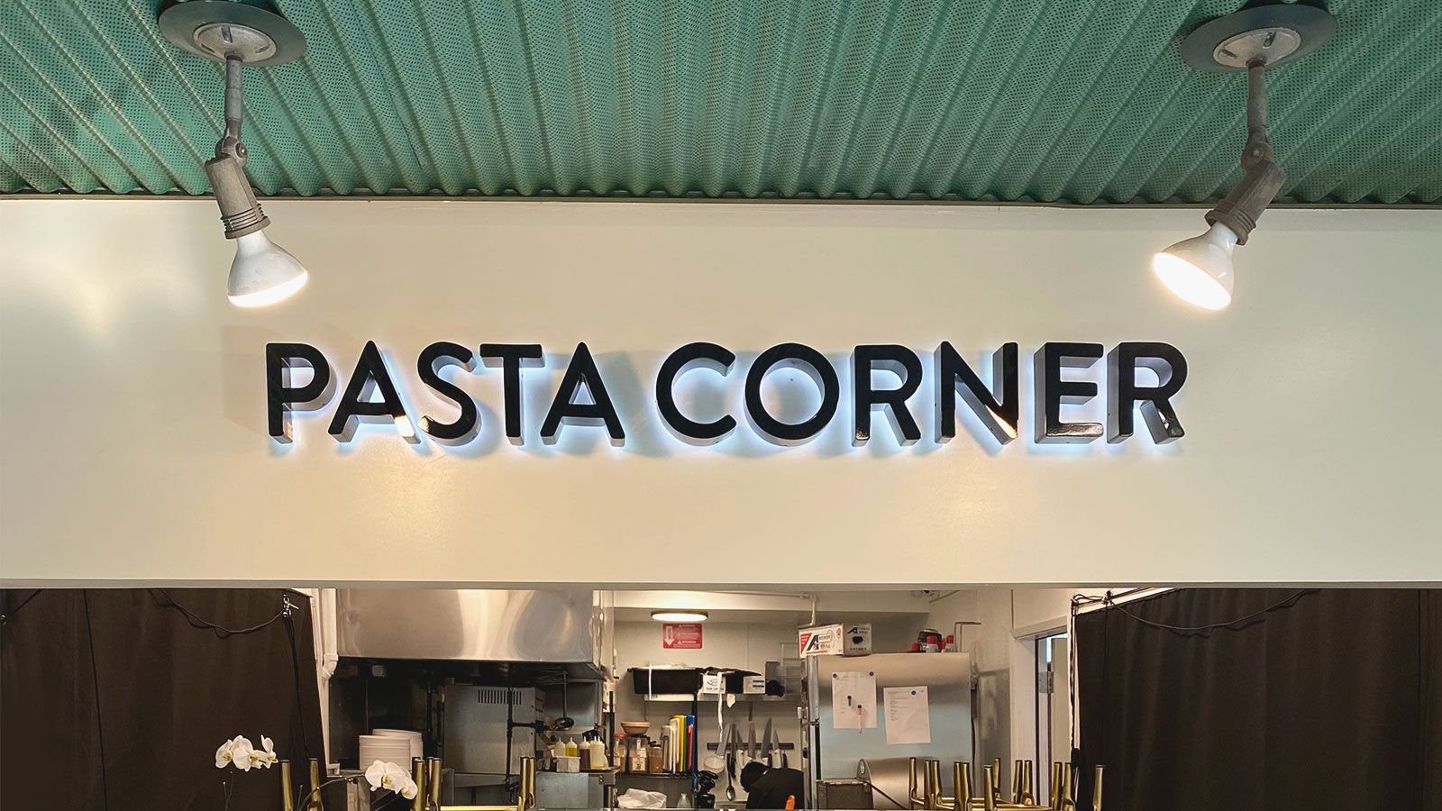 pasta corner reverse channel letters