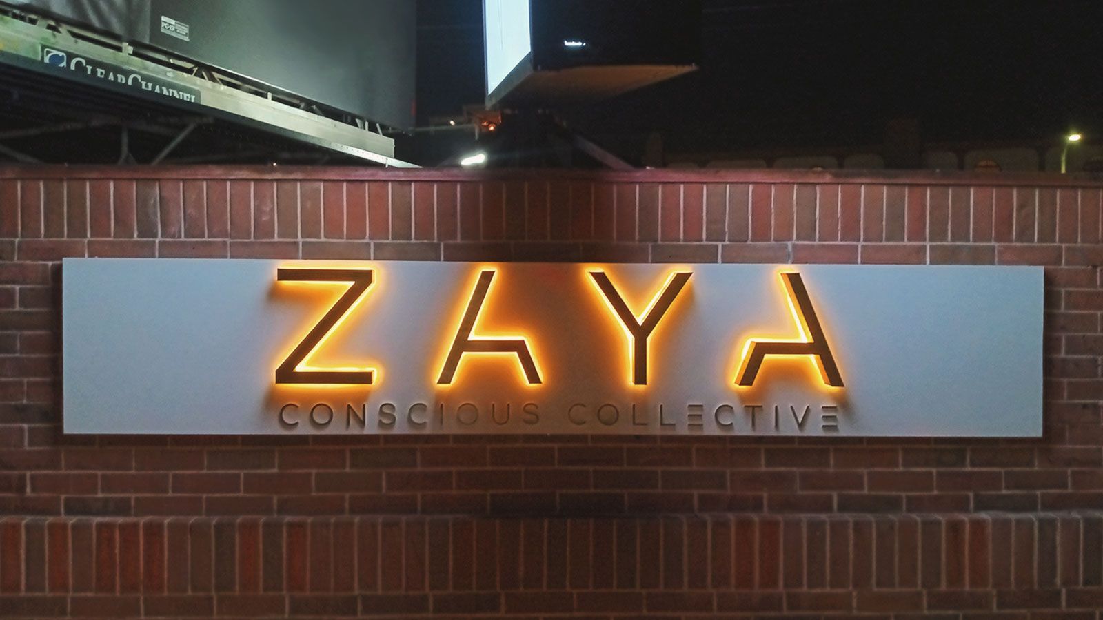 zaya reverse channel letters