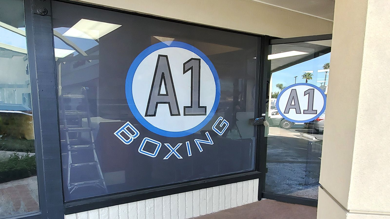 A1 boxing window decals
