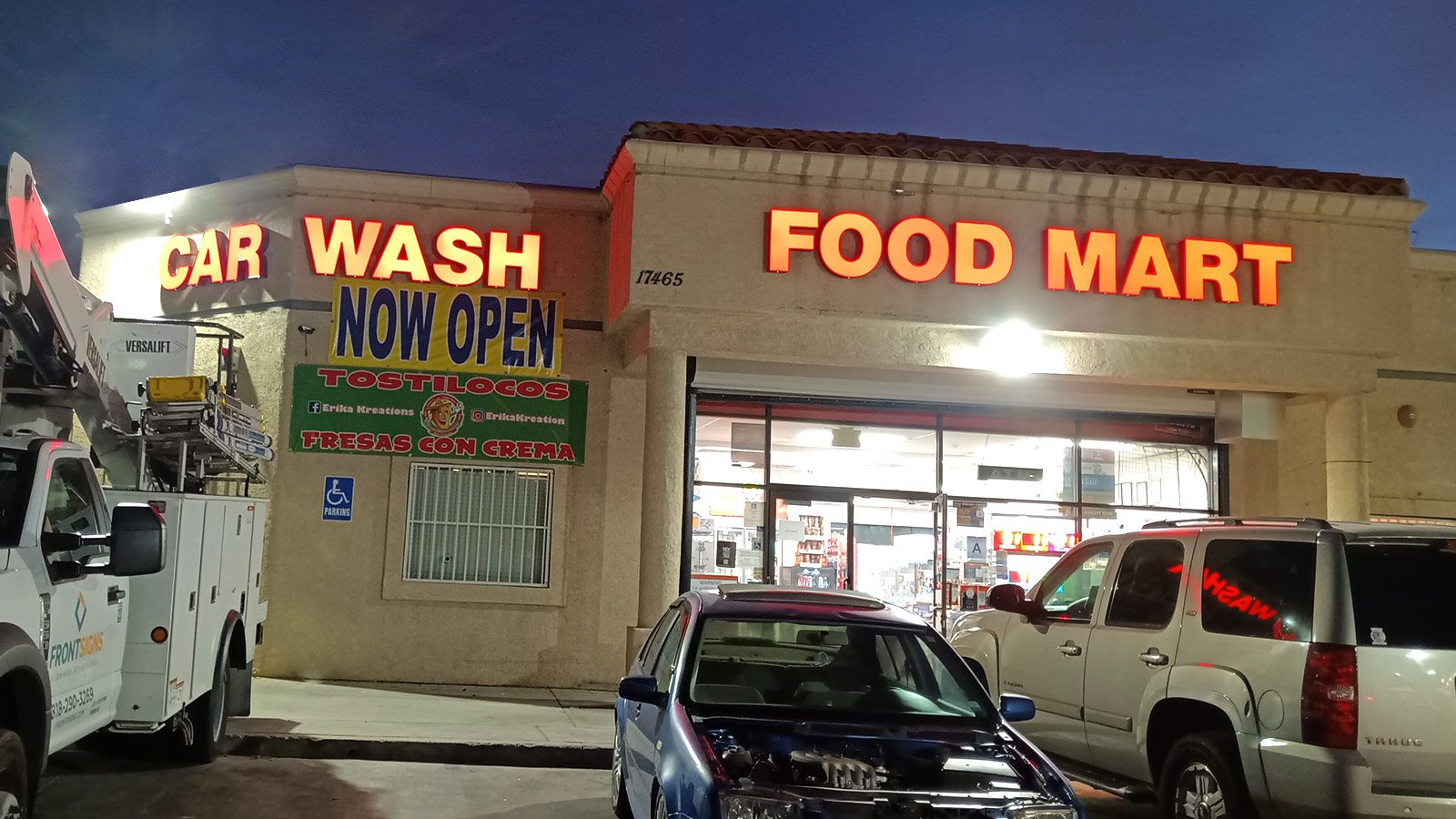 food mart storefront channel letters