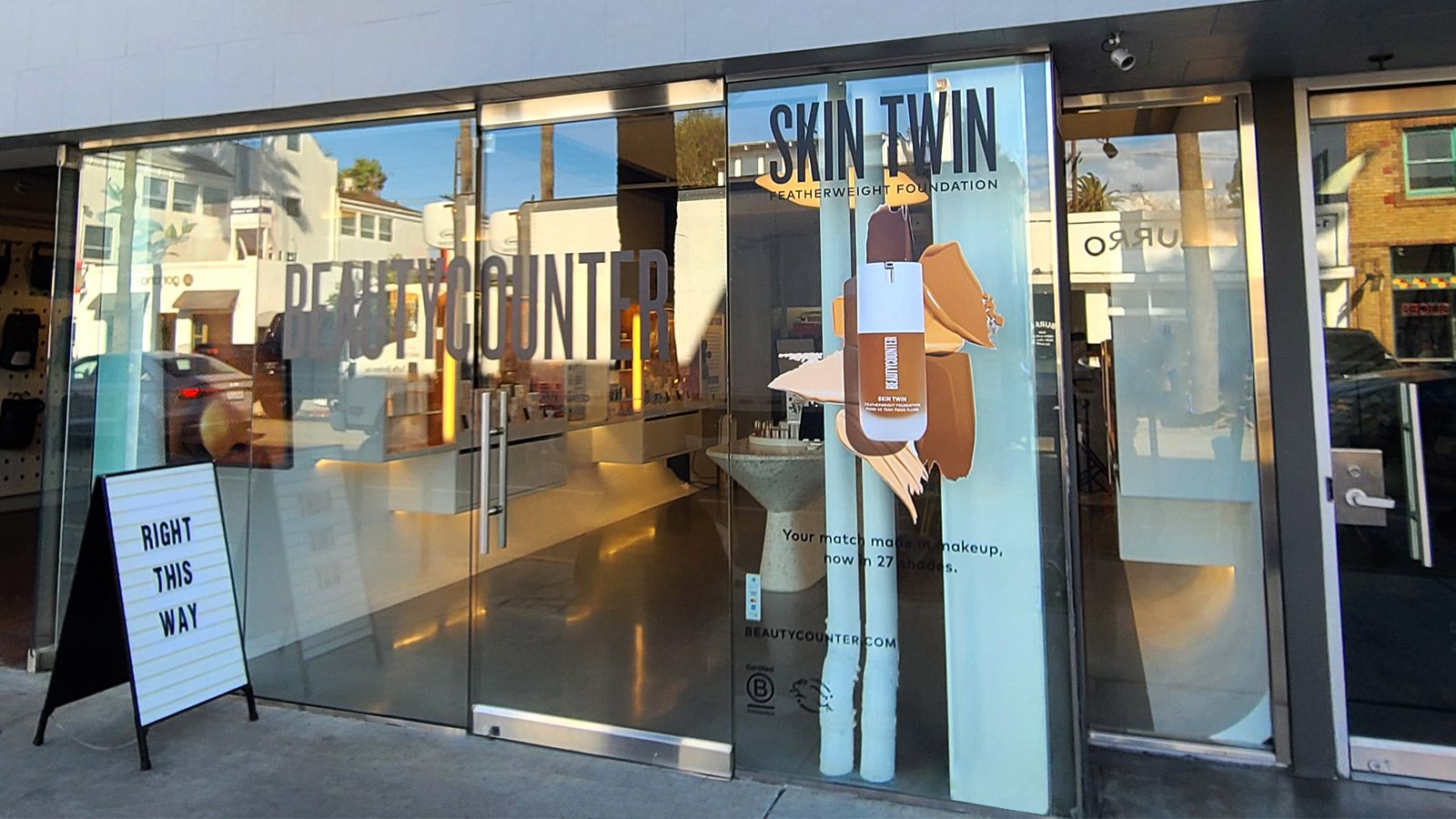 Beautycounter promotional window graphics