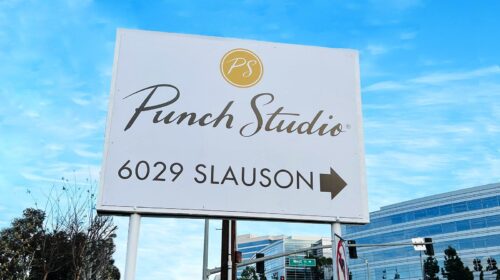 Punch Studio pylon sign faces