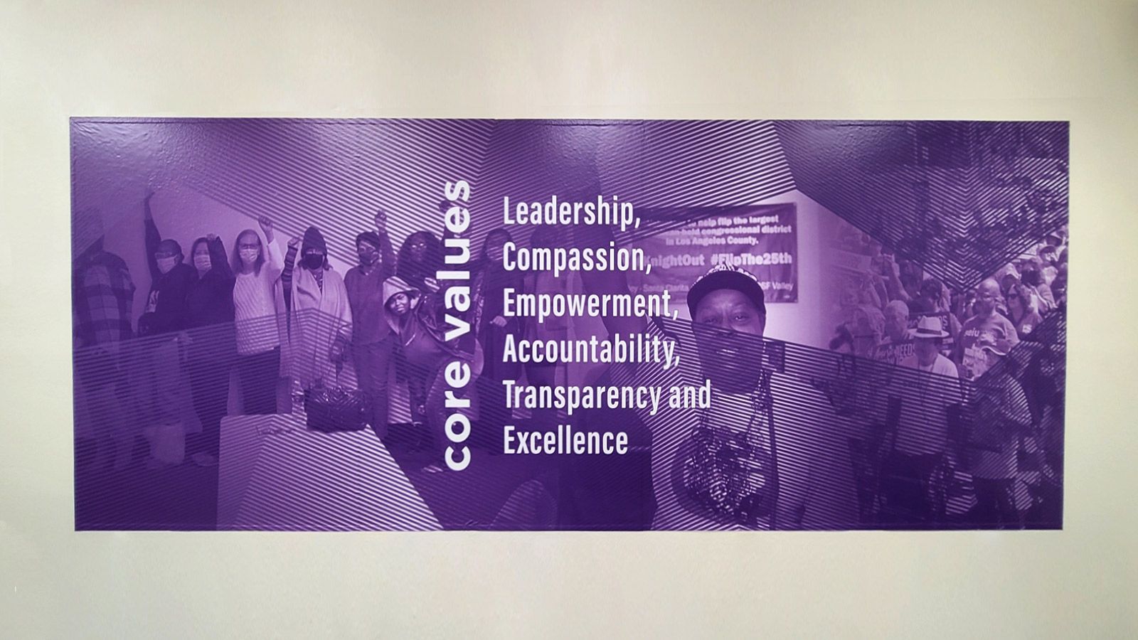 Seiu interior wall mural