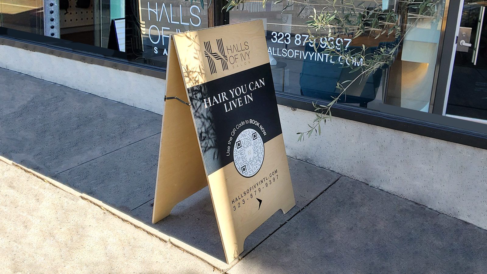 halls of ivy salon sandwich board