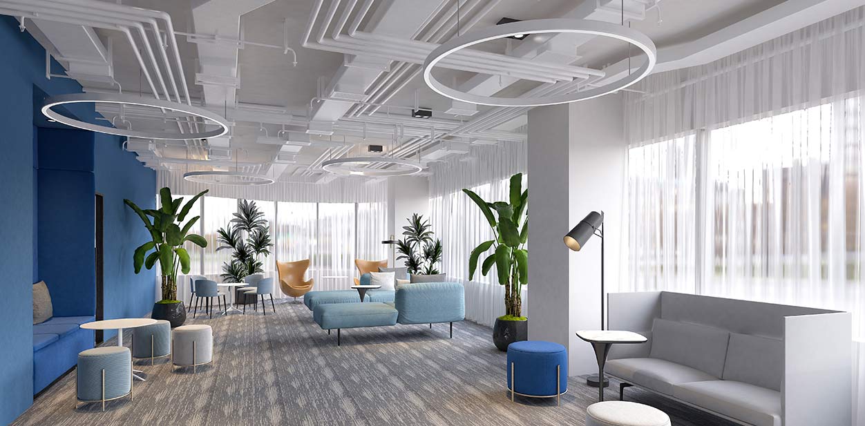 office reception ceiling design