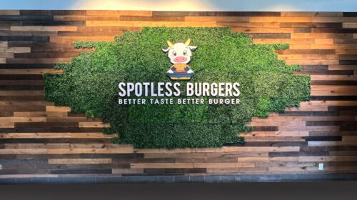 Spotless Burgers 3D sign and letters