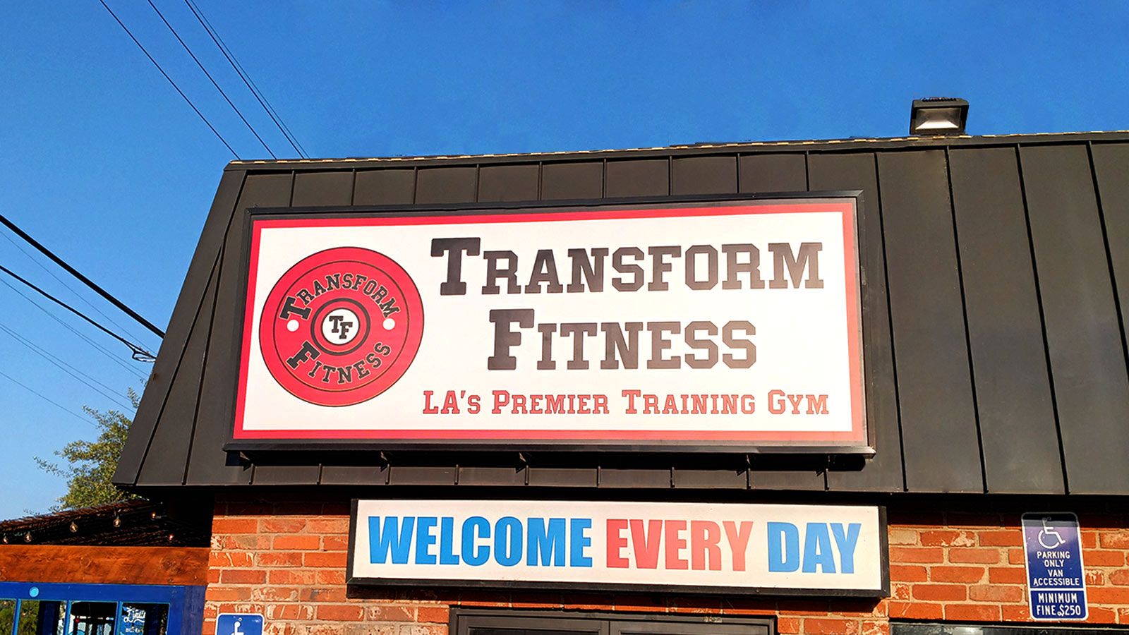 Transform Fitness sign replacement