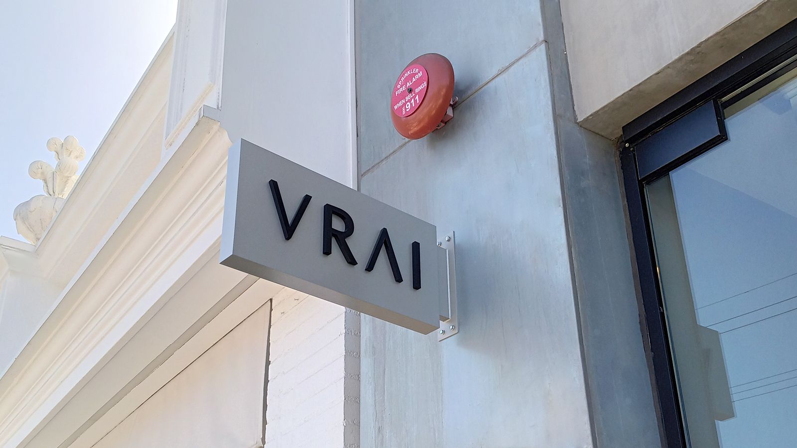 VRAI building sign