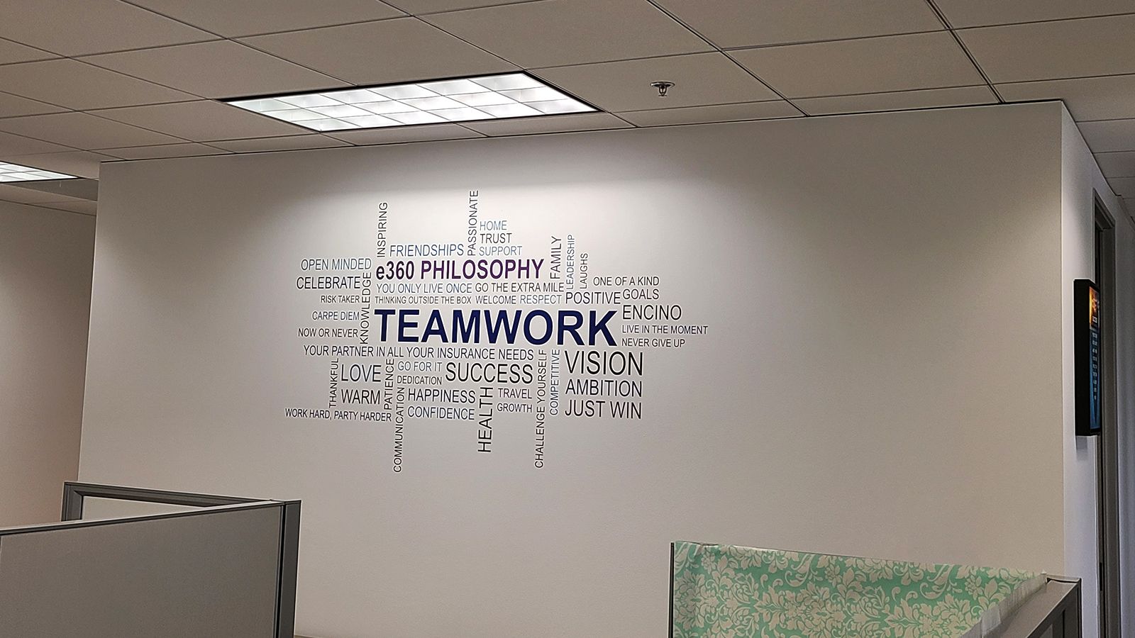 e360 Insurance Services wall decals
