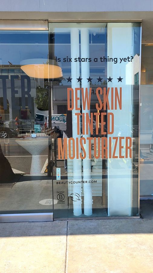 beautycounter outdoor vinyl lettering