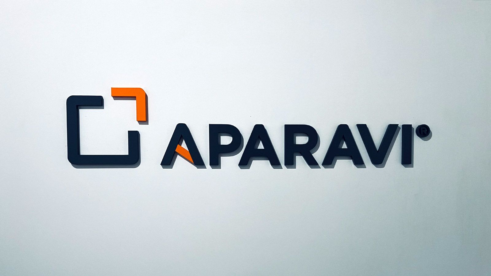 Aparavi acrylic sign