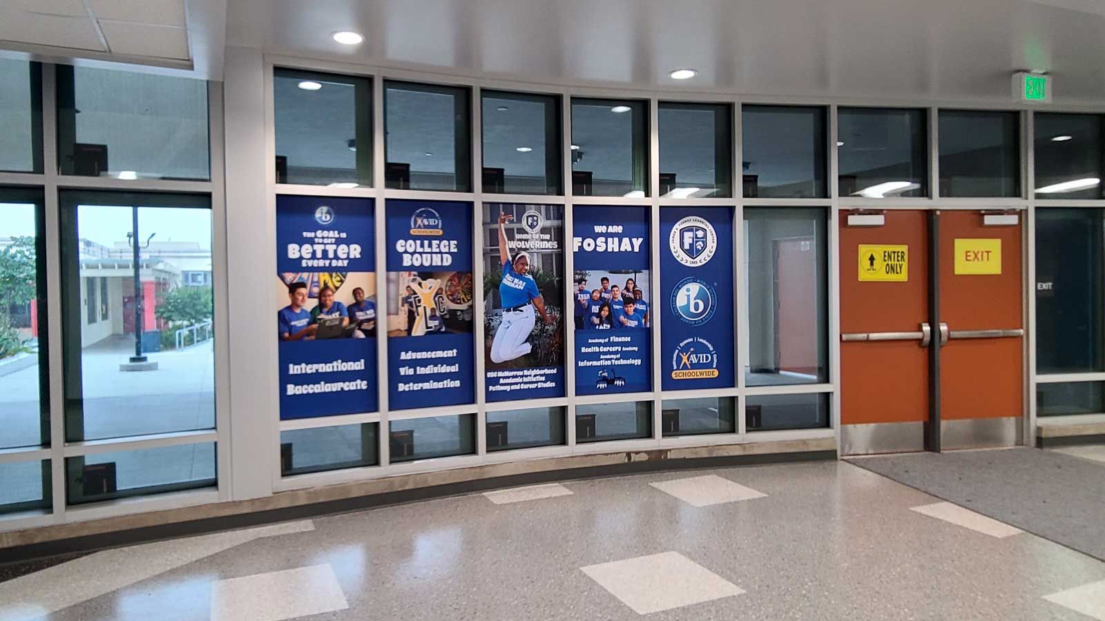 Foshay Learning Center vinyl graphics