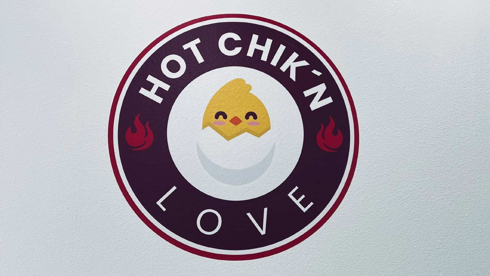 Hot chikn love personalized decal