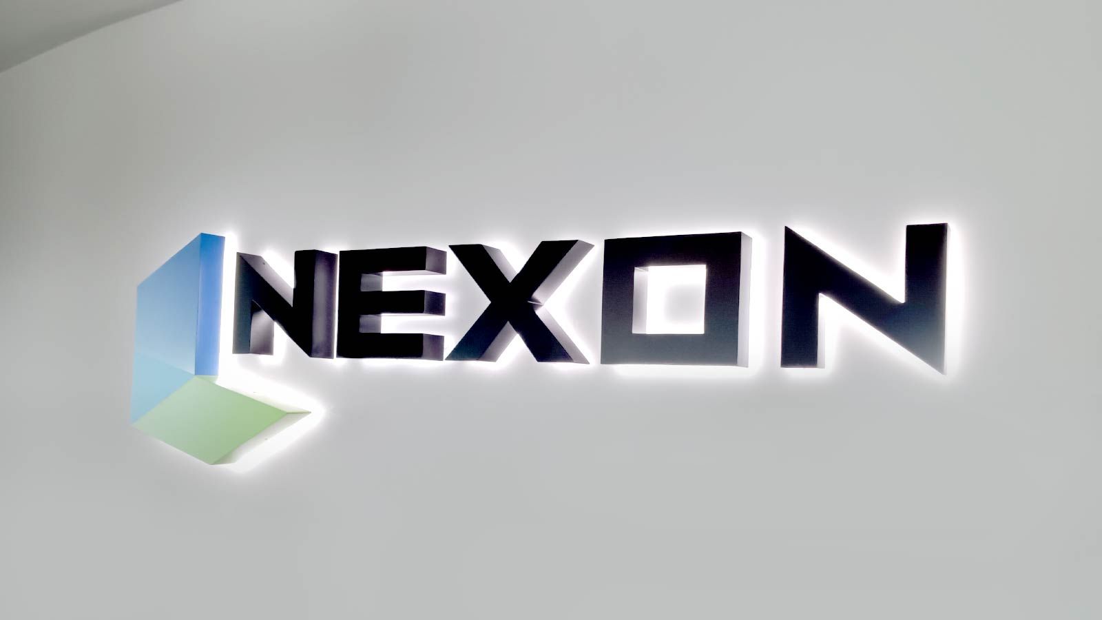 Nexon back illuminated office sign
