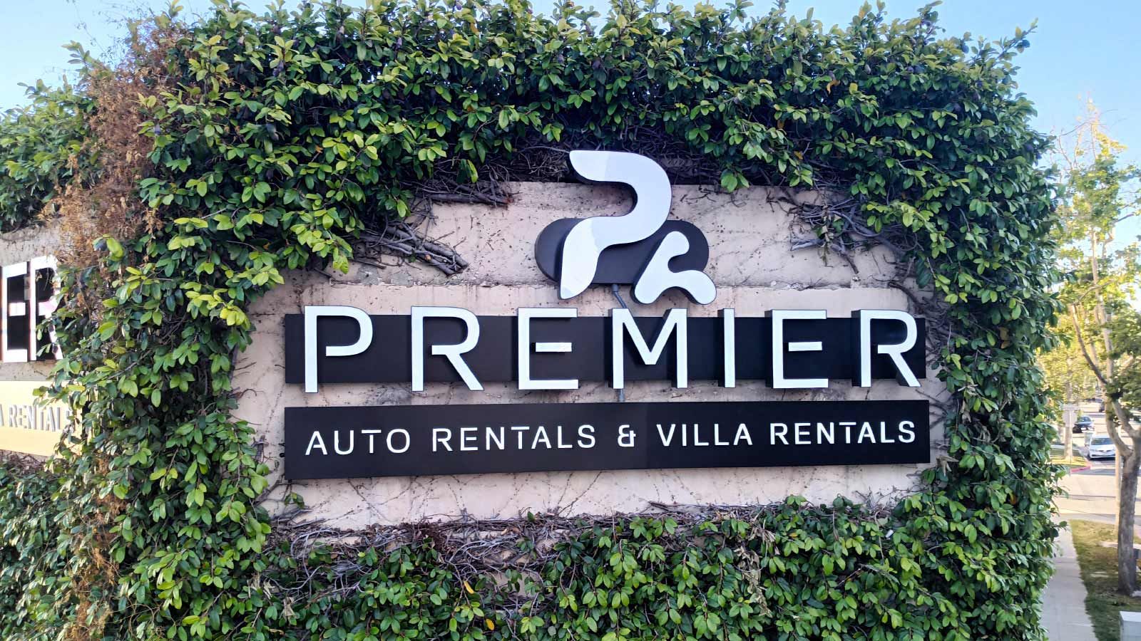 Premier Auto Rentals channel letters
