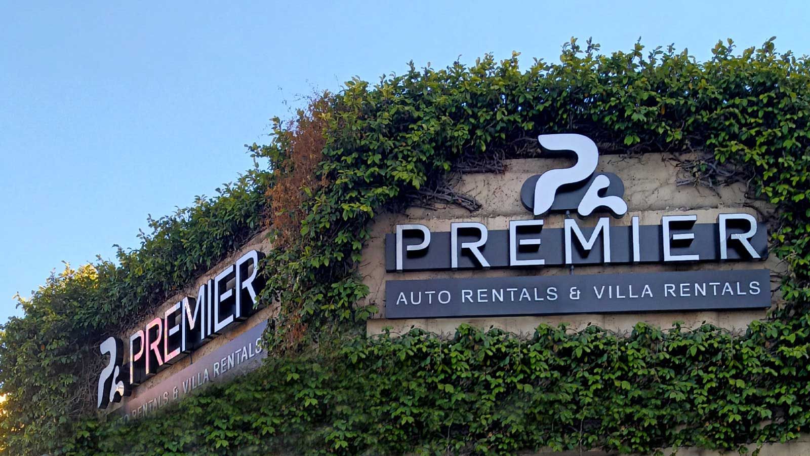 Premier Auto Rentals outdoor sign