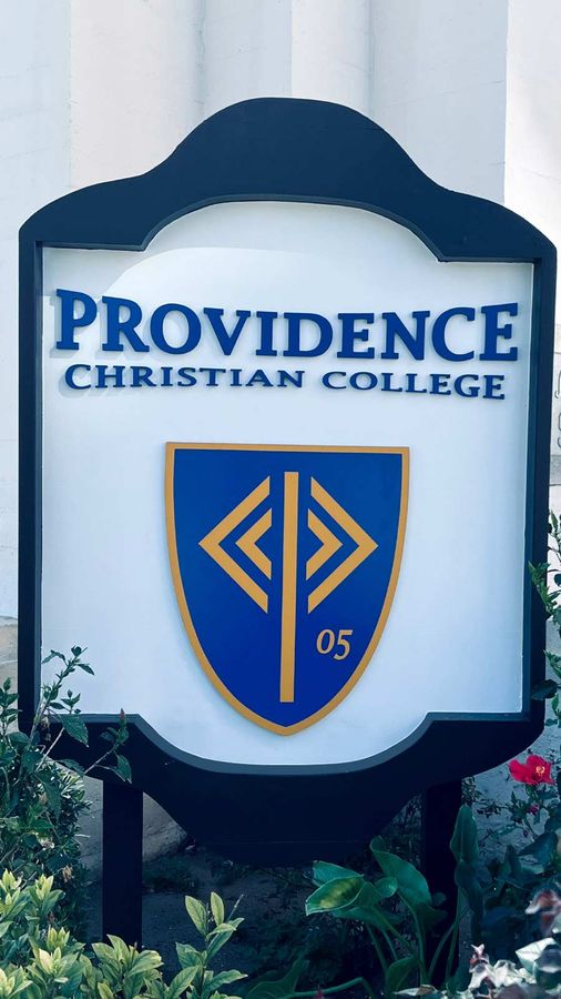 Providence Christian College monument sign
