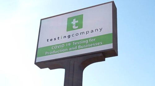Testing Company pylon sign