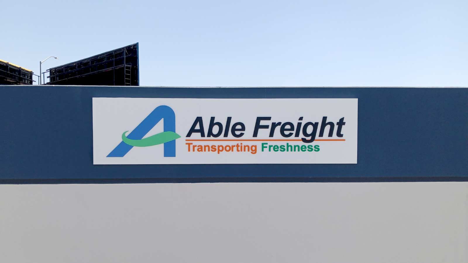 able freight aluminum and pvc signage