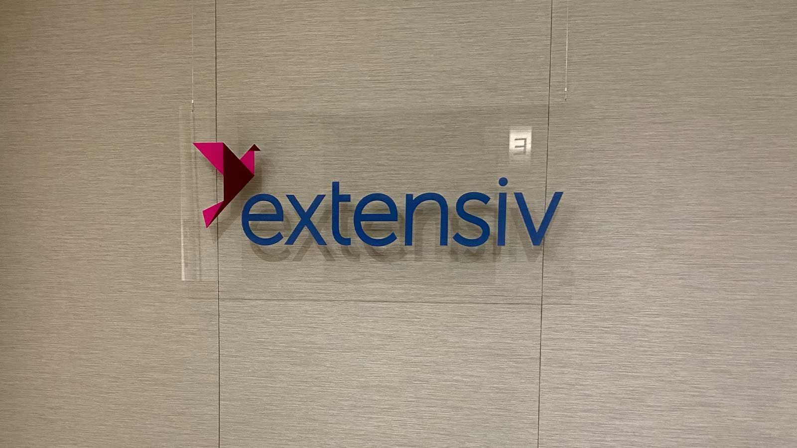 extensiv office acrylic nameplate sign