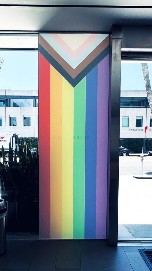 pride flag adhesive window graphics