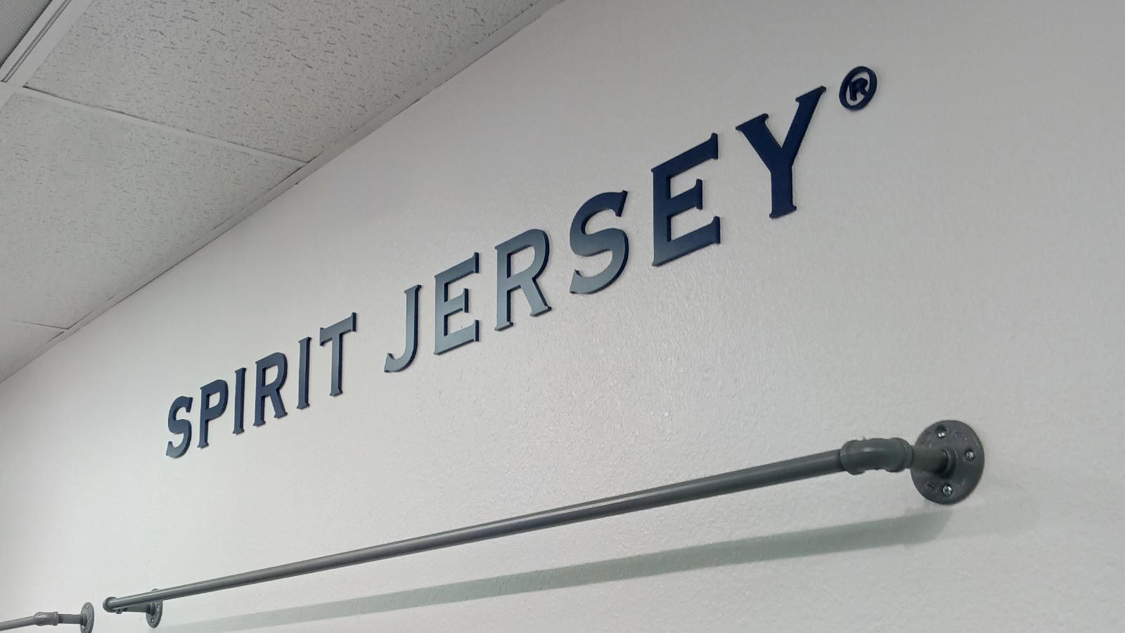 spirit jersey interior acrylic lettering