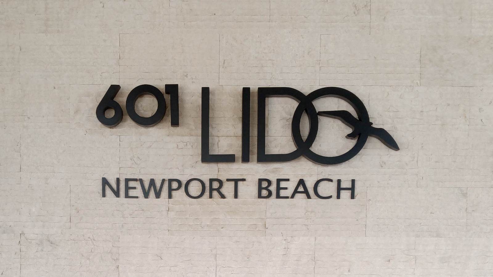 601 LIDO custom reverse channel letters