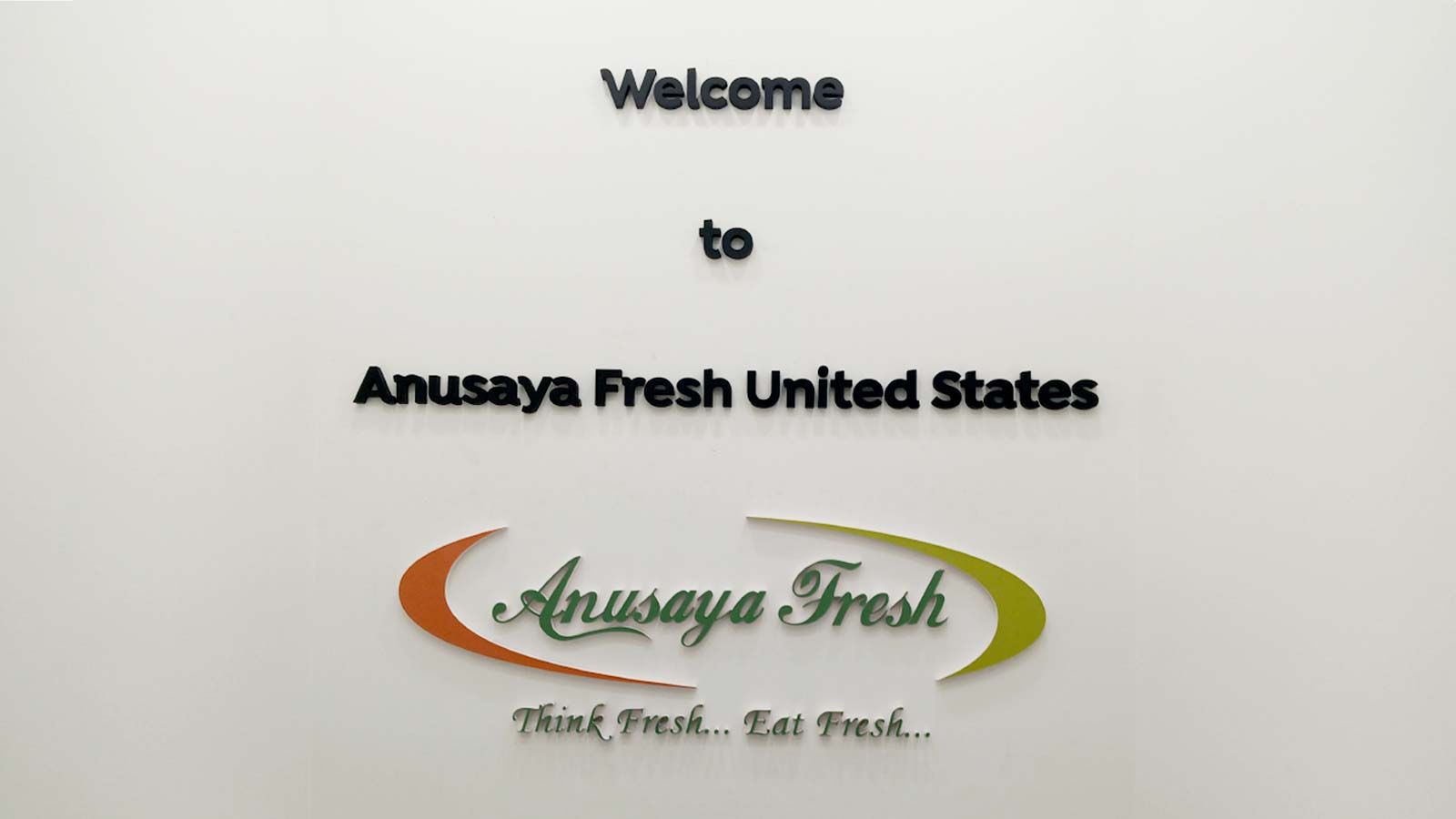 Anusaya Fresh lobby sign