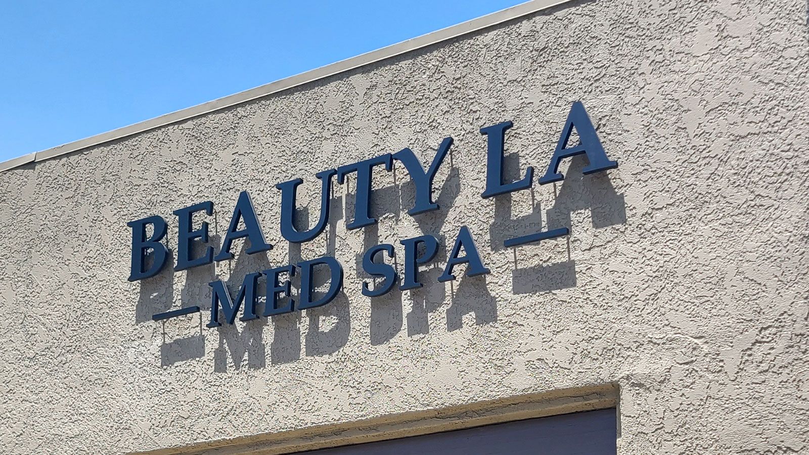 Beauty LA Med Spa outdoor branding sign