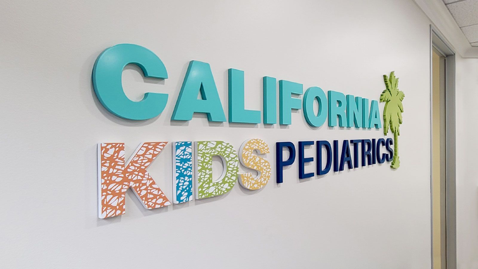 California Kids Pediatrics 3D acrylic letters