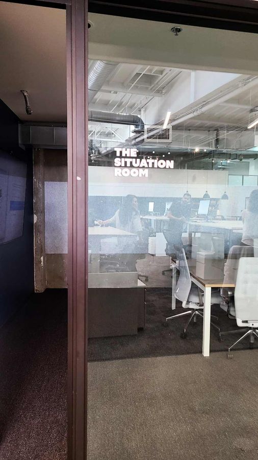 Dollar Shave Club window graphics for office branding