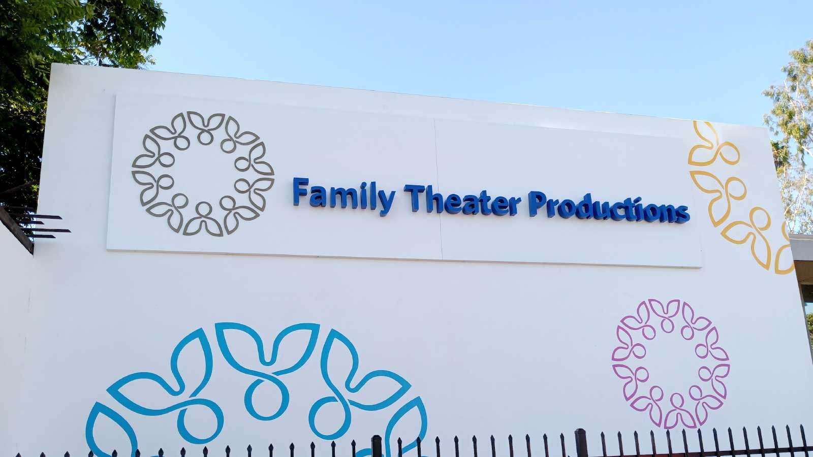 Family Theater Productions channel letters with wireway mounting