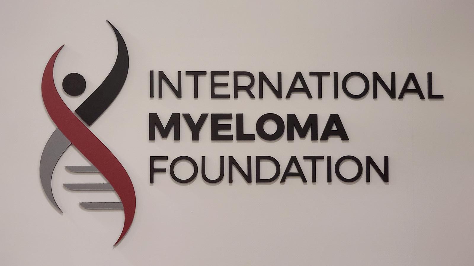 International Myeloma Foundation foam core logo sign