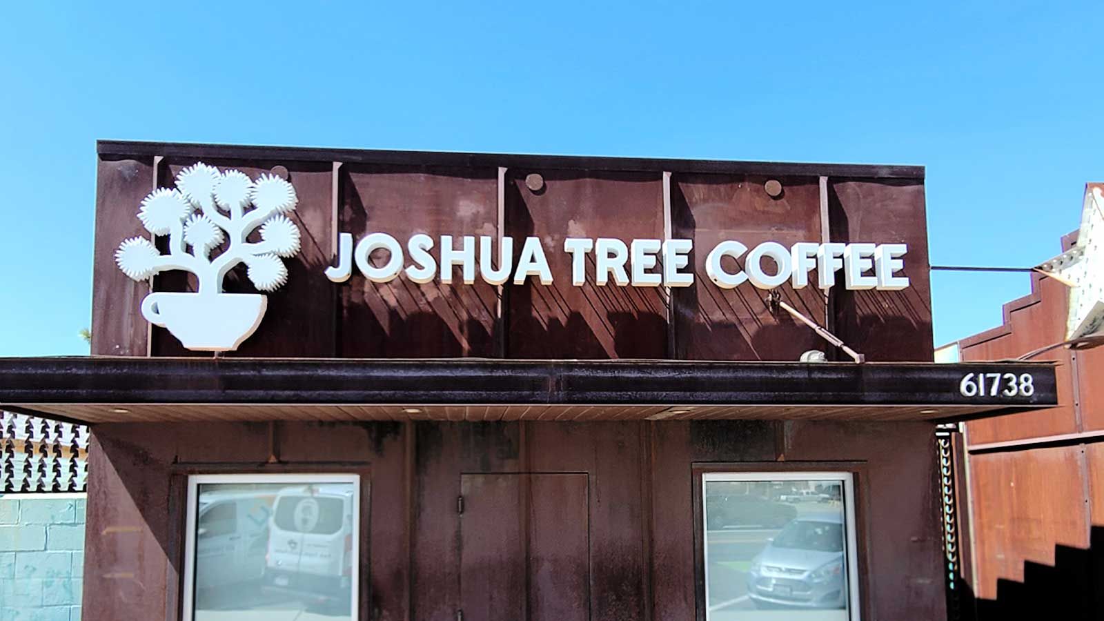 Joshua Tree Coffee restaurant sign