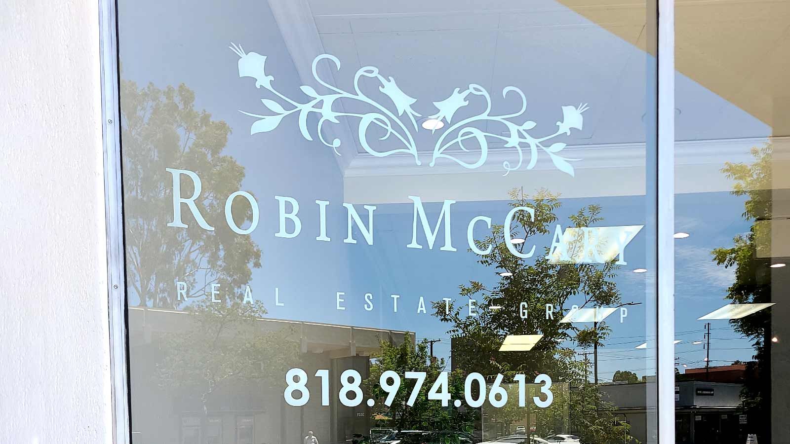 Robin Mccary Real Estate Group vinyl letters