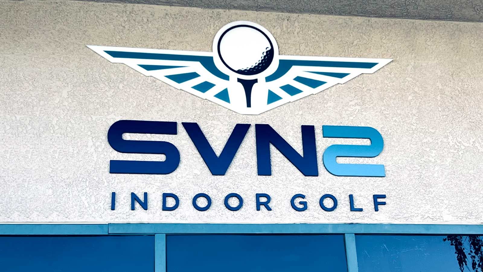 SVN2 Indoor Golf building sign