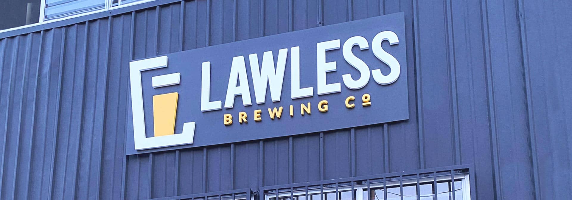 Brewery branding solutions for Lawless Brewing Co.