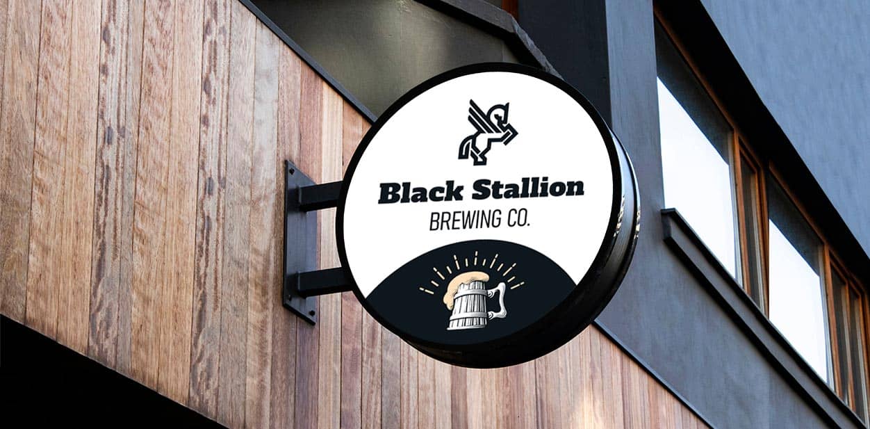 Brewery promotion idea with the brand's logo display