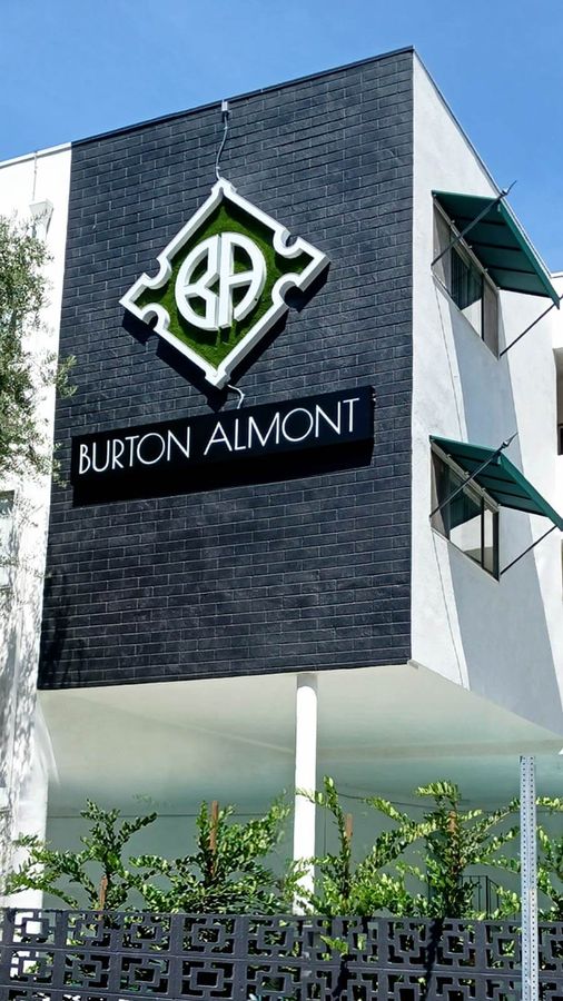 Burton Almont large scale building sign
