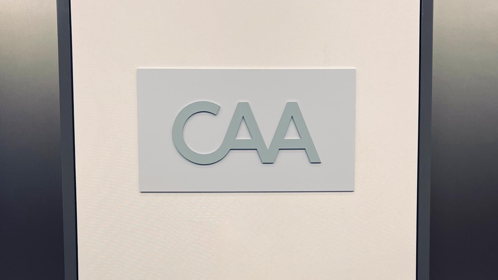CAA interior logo sign made of acrylic