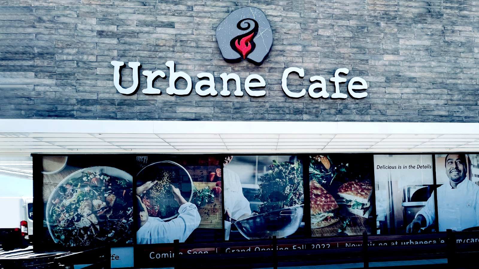 Urbane Cafe custom restaurant signs