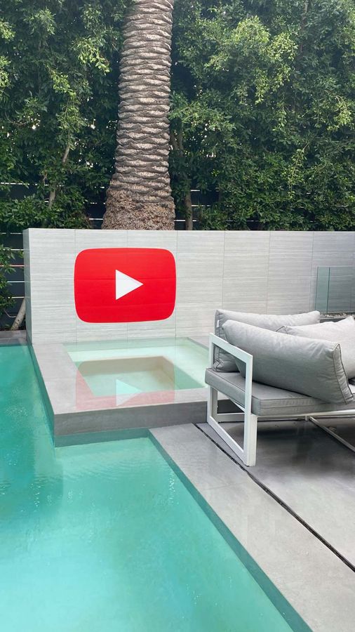 Youtube wall decal applied outdoors