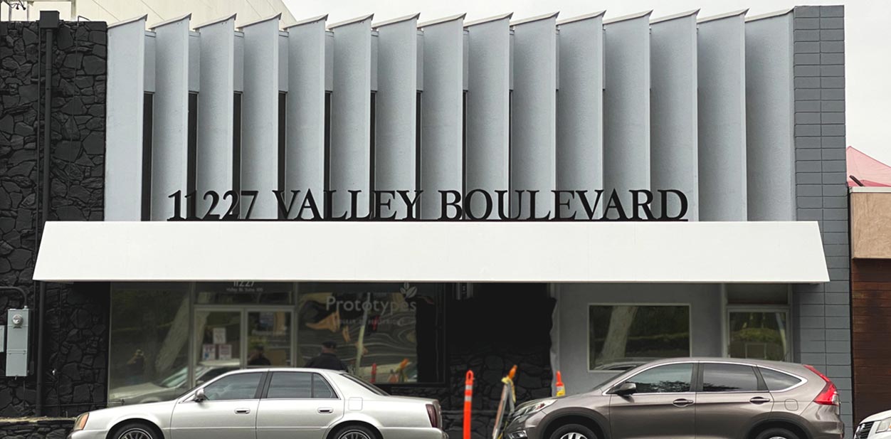 storefront black three-dimensional city branding option for 11 227 valley boulevard
