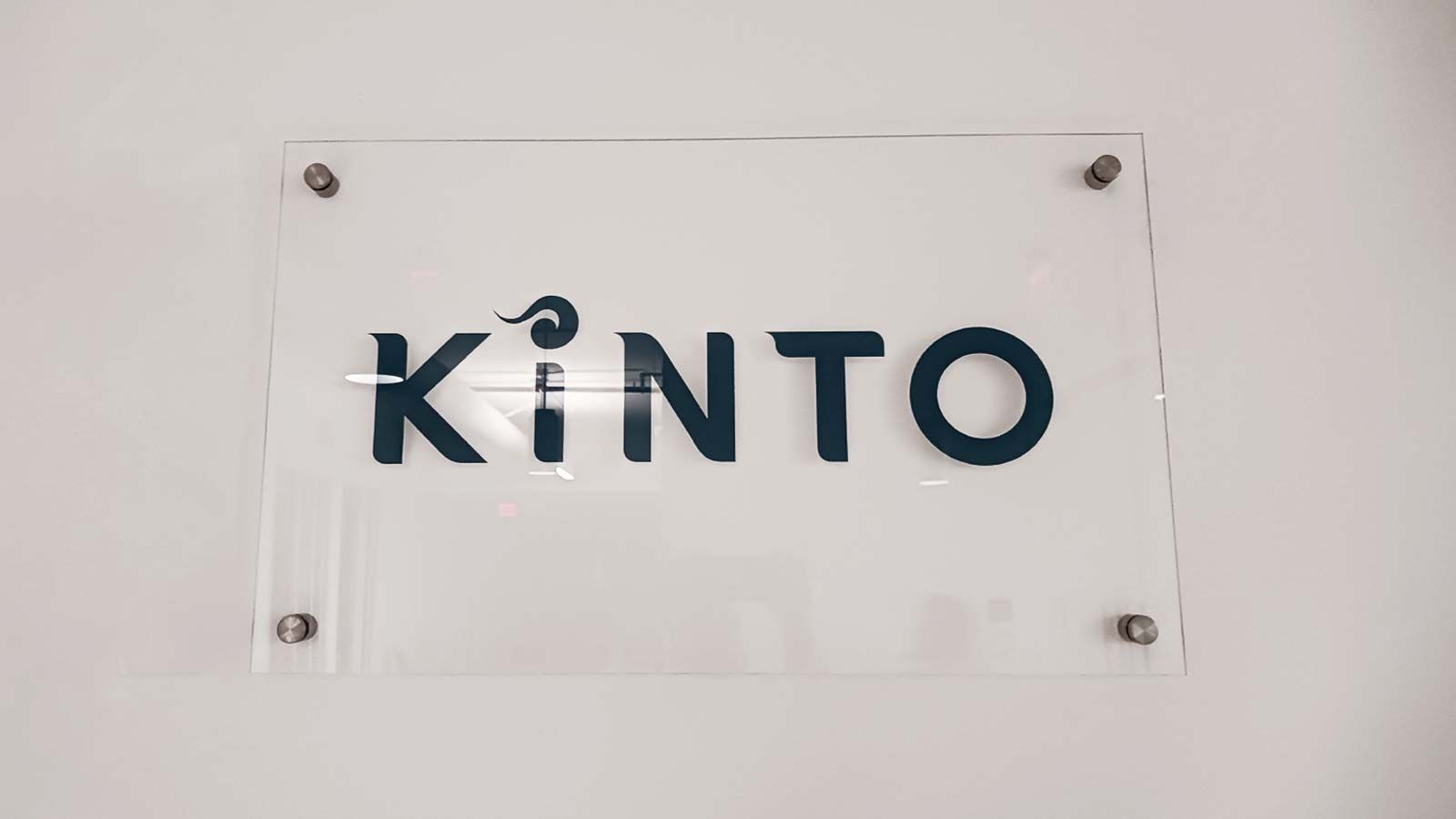 Kinto office sign attached to the wall