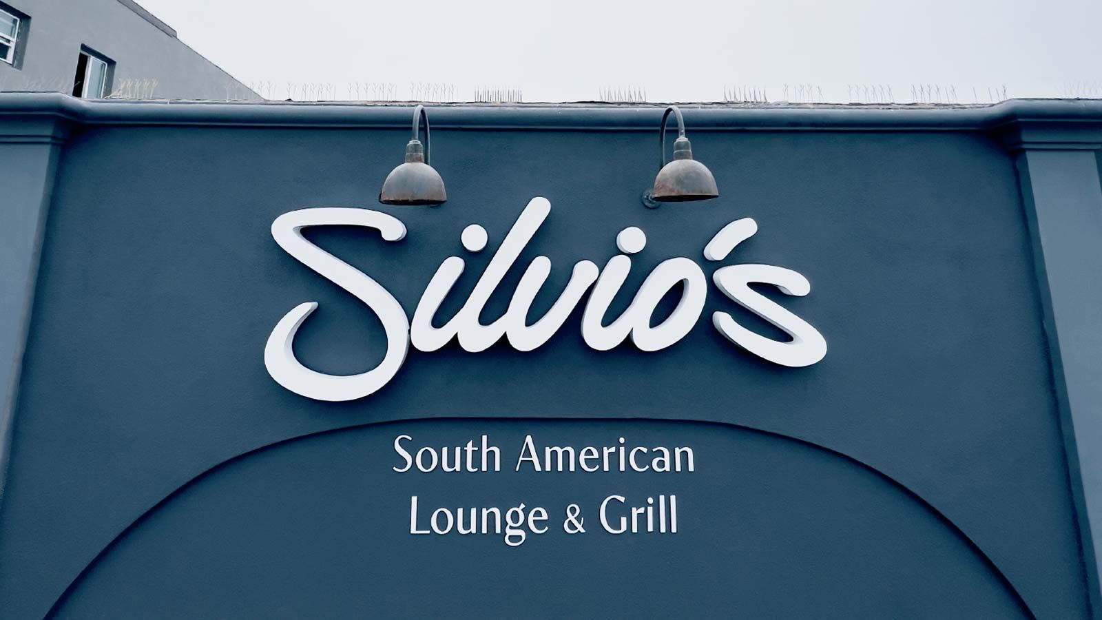 Silvio's restaurant sign installed outdoors